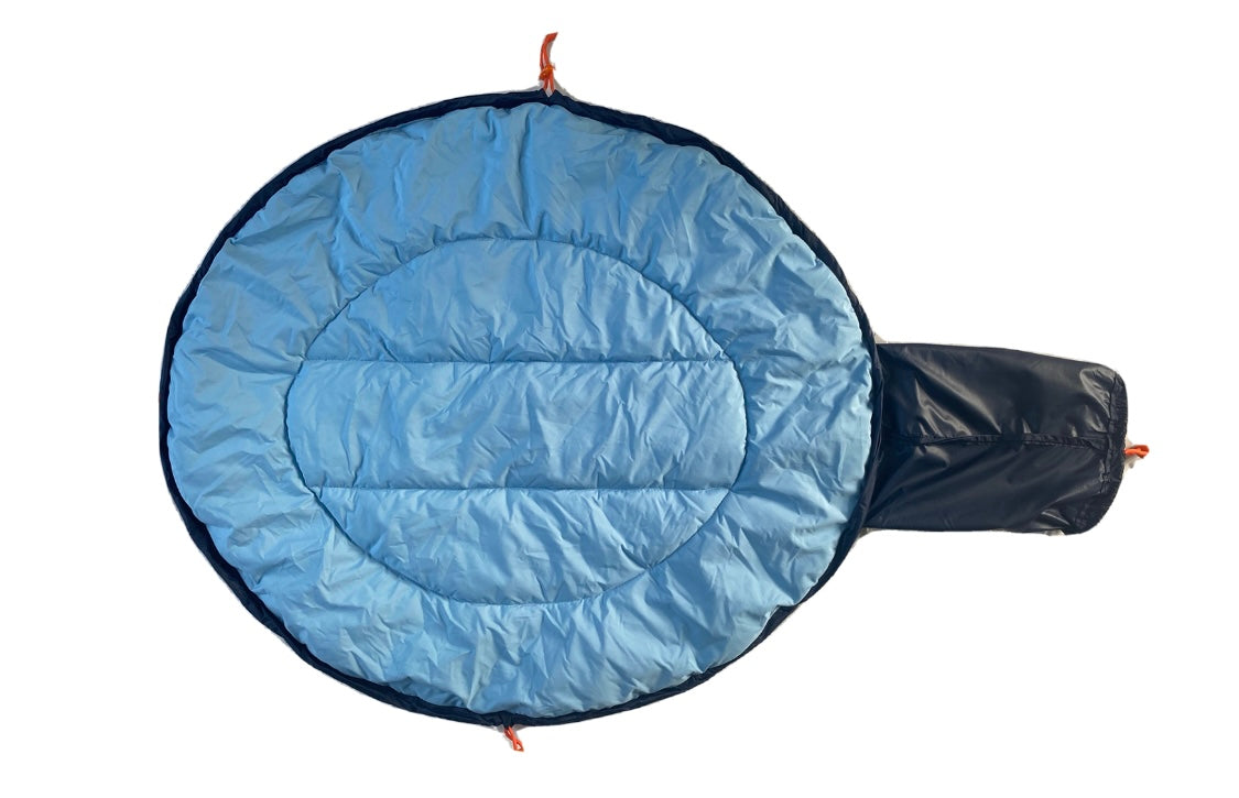 Large Travel Dog Bed | Blue & Blue