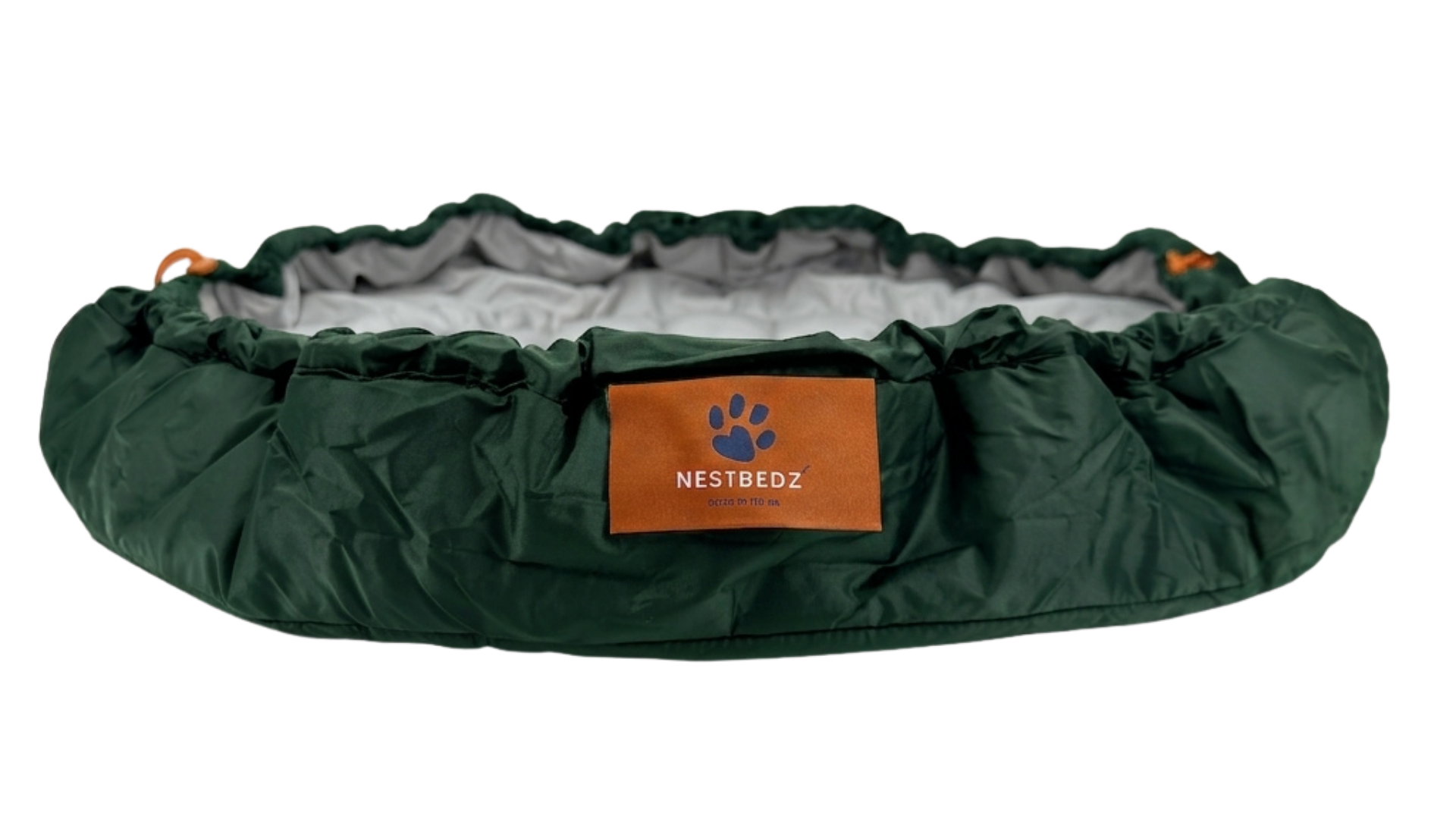 Large Travel Dog Bed | Green & Grey